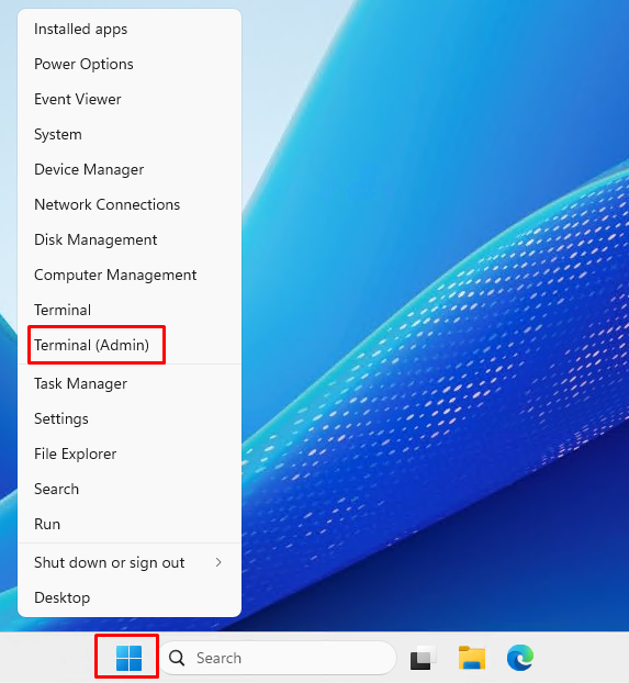 terminal admin