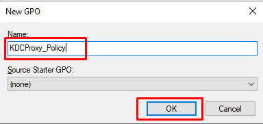 assign a name to the group policy object (gpo)