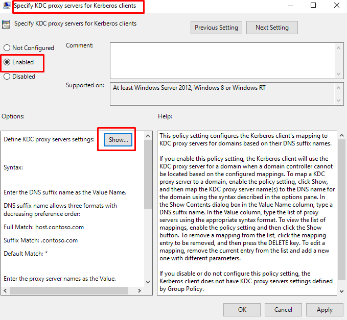 enable kdc proxy servers for kerberos clients
