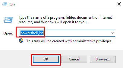 run powershell ise