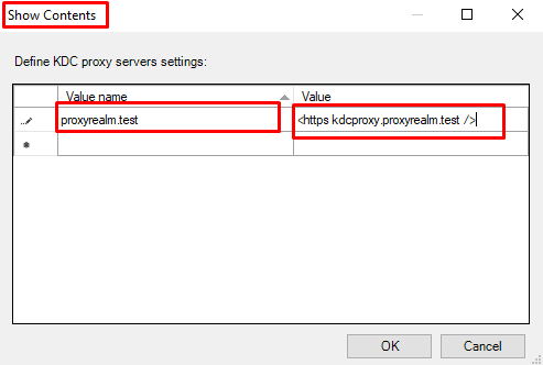 define kdc proxy servers for kerberos clients