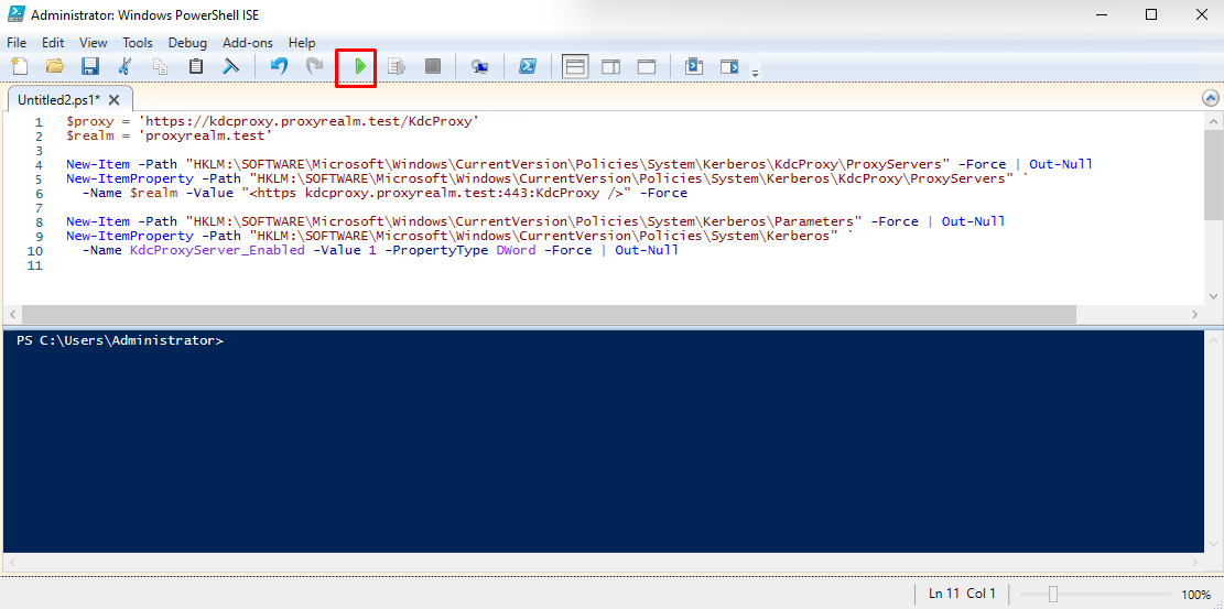 configure kdc server via registry to enable kerberos clients