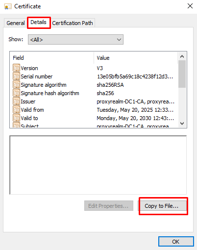 domain controller copy certificate